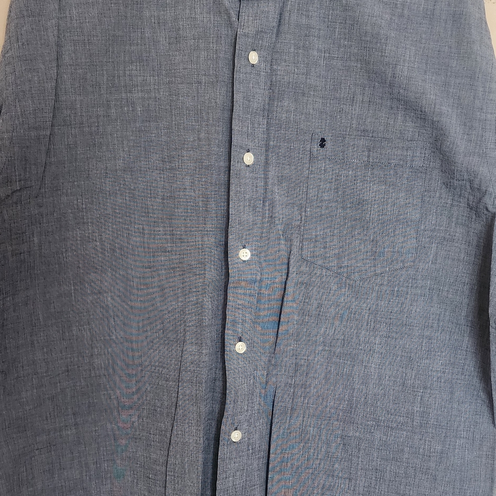 Izod Men's Casual Slate Button-Down Shirt